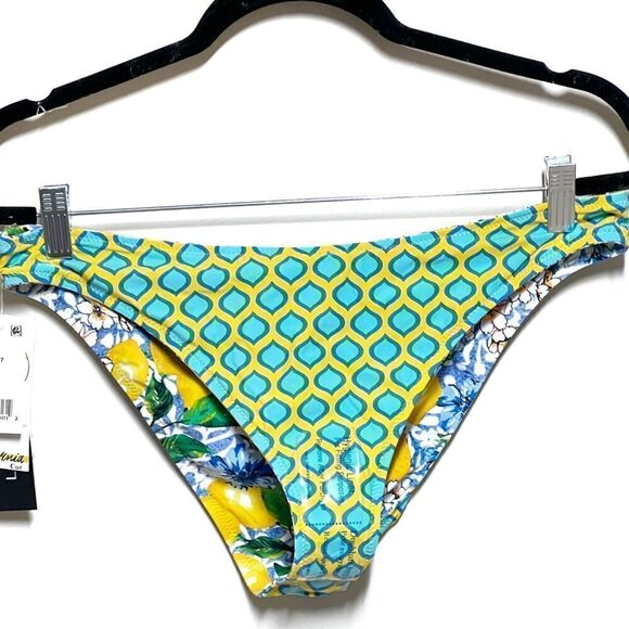 NWT La Blanca Limoncello Reversible California Cut Hipster Sz 12 - Picture 3 of 11